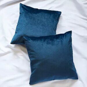 Home Decor - Blue Velvet Throw Pillow "Covers" 18x18, Restyle Old Pillows